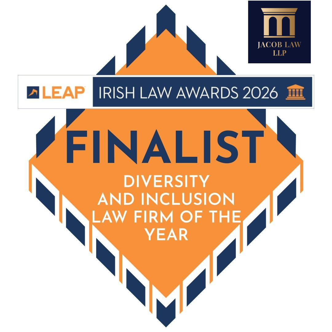 jacob law finalist badge irish law awards - inclusion and diversity